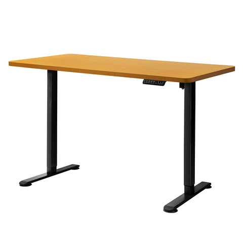 Levede Motorised Standing Desk Height 120Cm Natural 800X 1.5Mm Black Frame Standing Desks