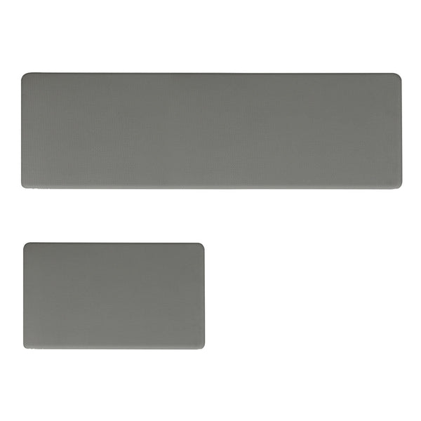 Marlow Kitchen Rug 2Pcs Non Slip Anti Fatigue Mat Grey Rugs