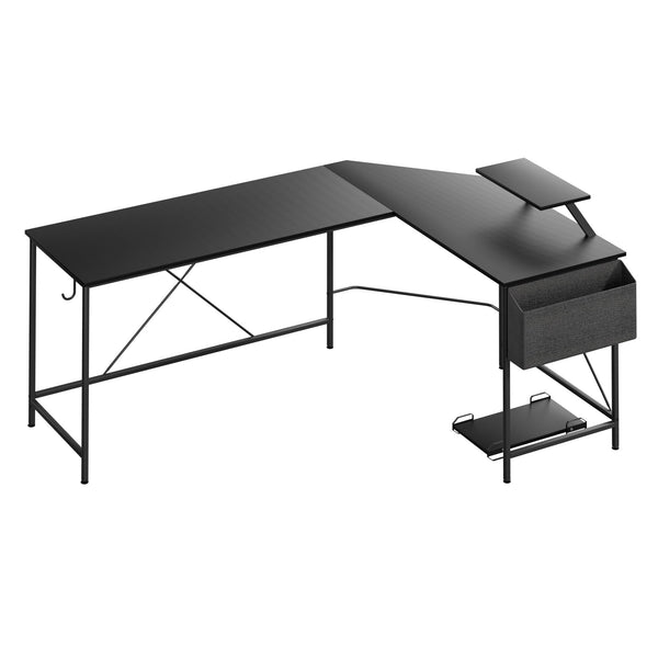 Levede Computer Desk Corner Black Modern Home Office Workspace Home Office Desks