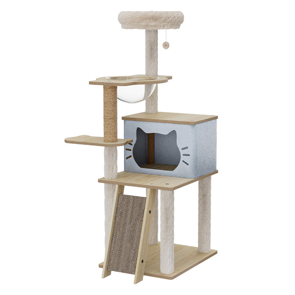 Pawz Cat Tree Tower Scratcher Wood Condo House 120Cm Furniture & Scratchers
