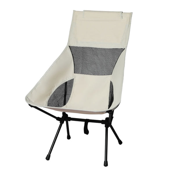Levede Camping Chair Folding Outdoor Large Beige Camping Chairs