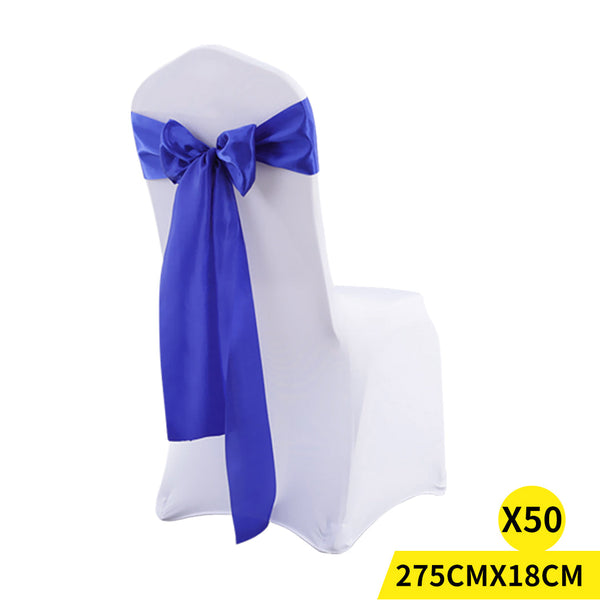 Multicoloured Chair Sashes Fabric Covers Navy Chair Covers