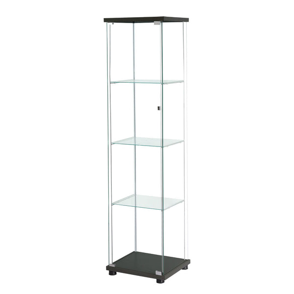 Stacked Display Storage Cabinet Glass Black Cabinets & Cupboards
