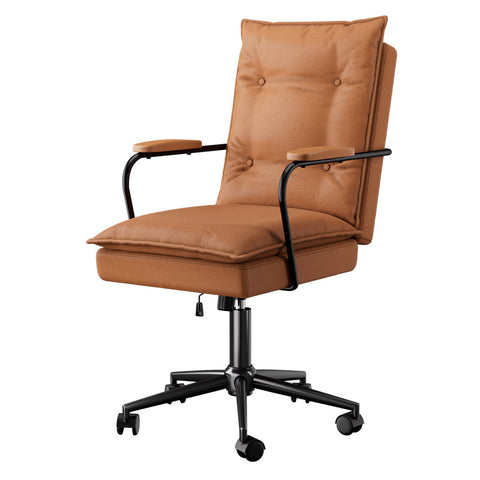 Levede Ergonomic Office Chair Computer Pu Brown Office Chairs