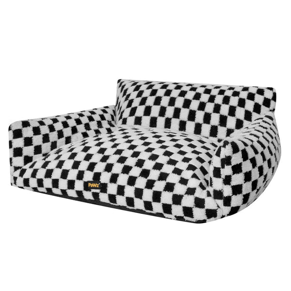 Pawz Pet Bed Plush Checkered Dog Washable Cat Pet Beds