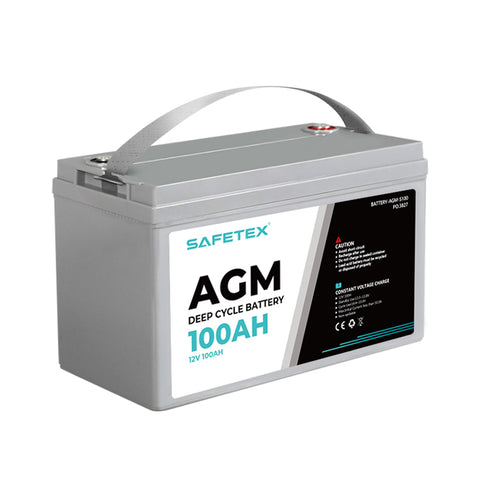 Safetex 12V 100Ah Agm Deep Cycle Lead Single Use Batteries