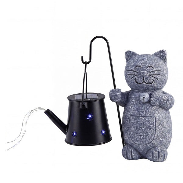 Emitto Cat Solar Garden Statue Weatherproof Led Light Decor Ornaments & Statues