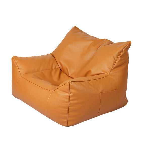 Marlow Bean Bag Chair Cover Pu Indoor Brown Bean Bags & Inflatables