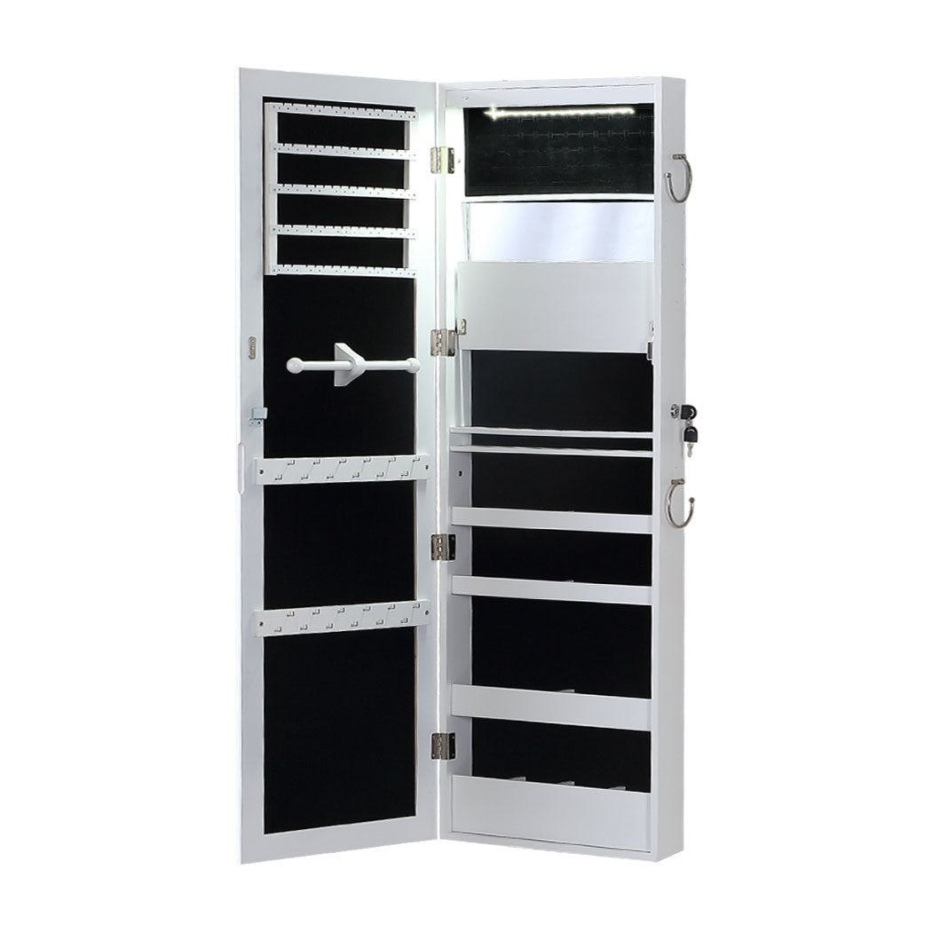 Veile Studios Levede 37Cm X 9Cm 122Cm Mirror Jewellery Cabinet Jewelry White Jewellery Holders & Organisers