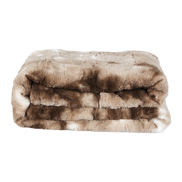 Dreamz Luxury Tie Dye Blanket Brown 152Cm X 203Cm Blankets