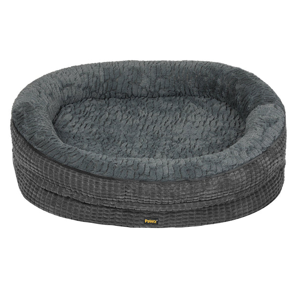 Pawz Orthopedic Plush Dog Bed Grey Xxxl Washable Cushion Pet Beds