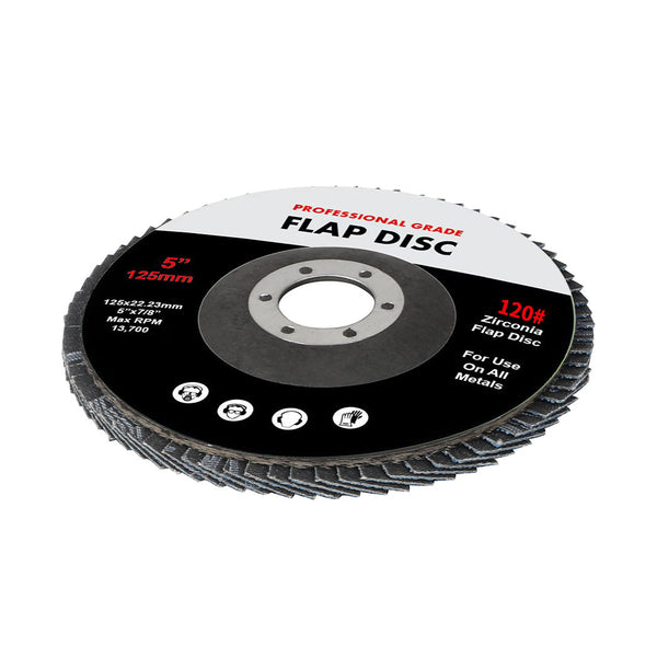 Traderight Flap Discs 125Mm 5" Zirconia 1X20mx3 60Sqm Grinder Discs