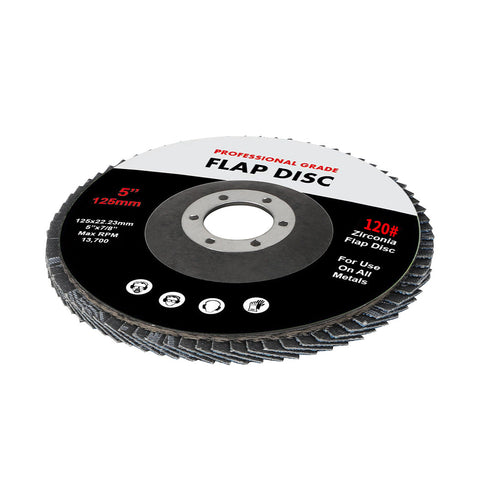 Traderight Flap Discs 125Mm 5" Zirconia 1X20mx3 60Sqm Grinder Discs