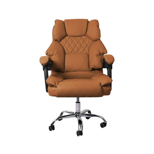 Levede Gaming Chair Office Computer Brown Ergonomic Seating For Work Or Play Without Footrest Office Chairs