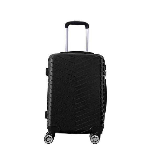 Slimbridge 20" Carry On Travel Luggage Black Inch Suitcases