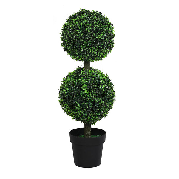 Lambu Artificial Double Ball Boxwood Trees Realistic Indoor Outdoor Decoration Artificial Plants