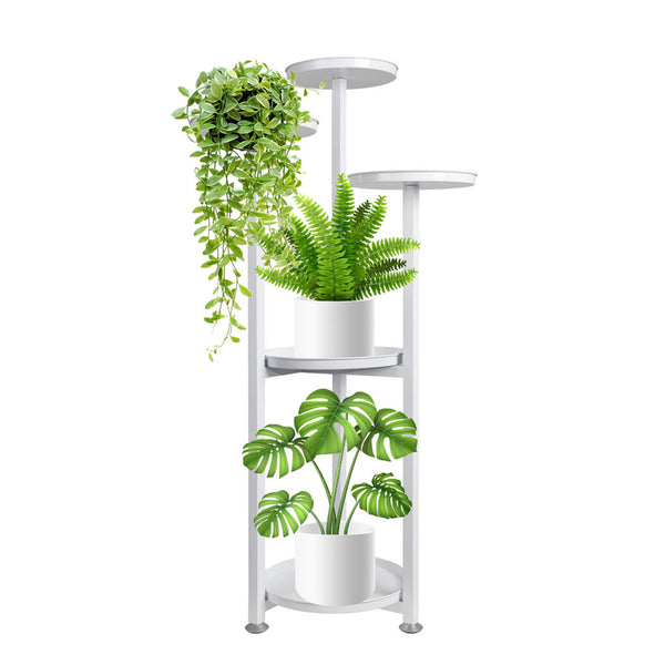 Levede 5 Tier Plant Stand Outdoor Indoor Flower White Medium Plant Stands
