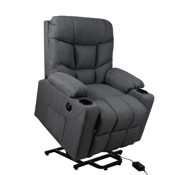 Levede Recliner Chair Electric Lift Grey Office Chairs