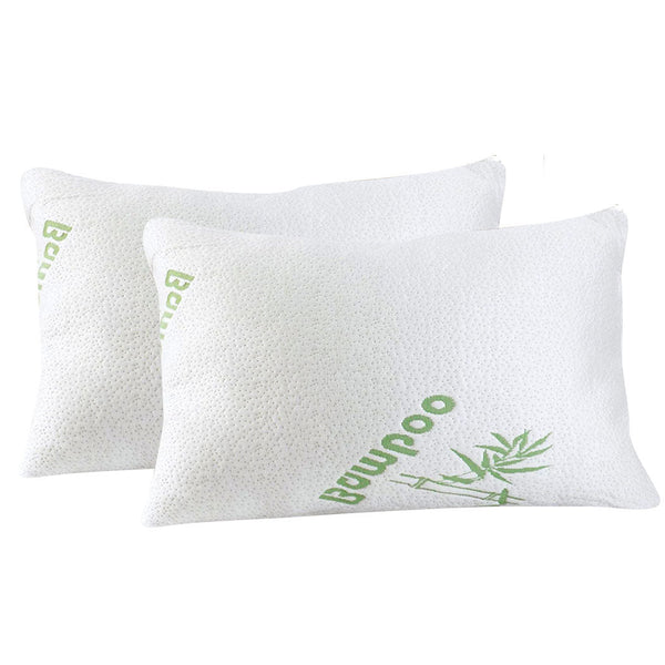 Dreamz 2X Memory Foam Pillow With Bamboo Cover 70X40cm Pillows