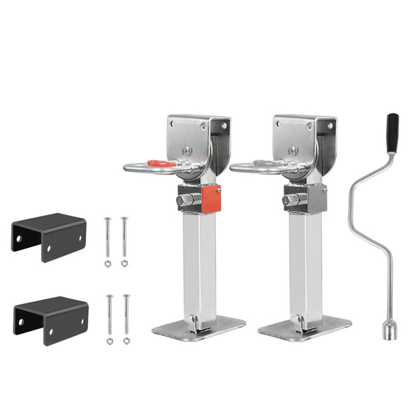 Manan 2X 410Mm 545Mm Drop Down Corner Silver Caravan Parts Accessories