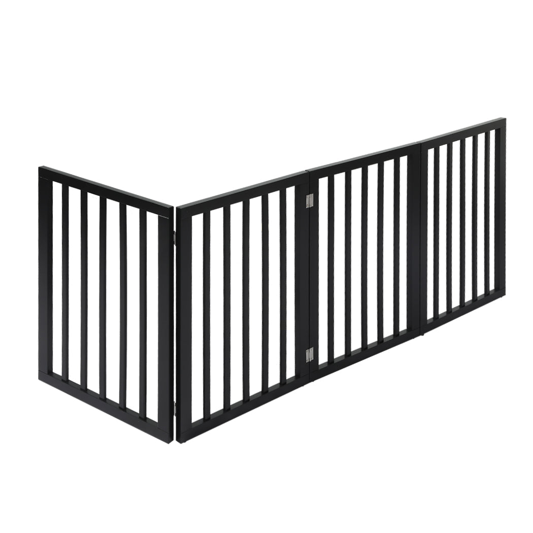 Pawz 4 Panels Pet Gate Dog Fence Black 600X 3Mm Fences & Pens