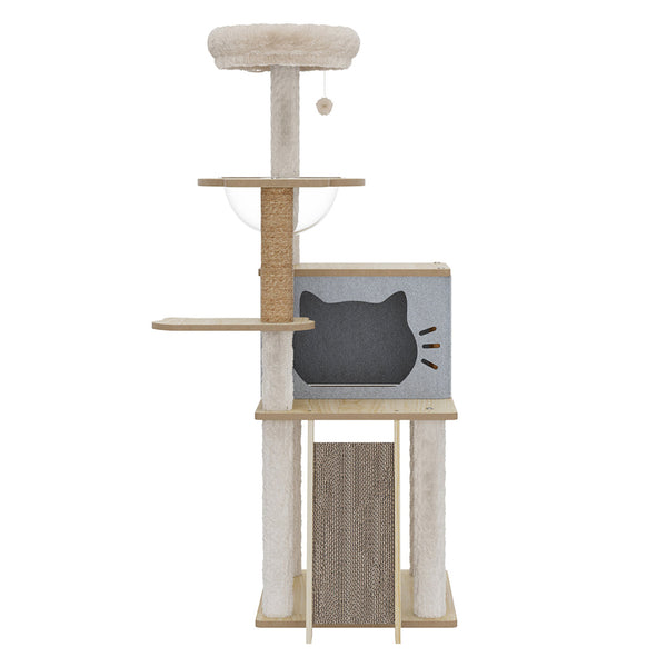 Pawz Cat Tree Tower Scratcher Wood Condo House 120Cm Furniture & Scratchers