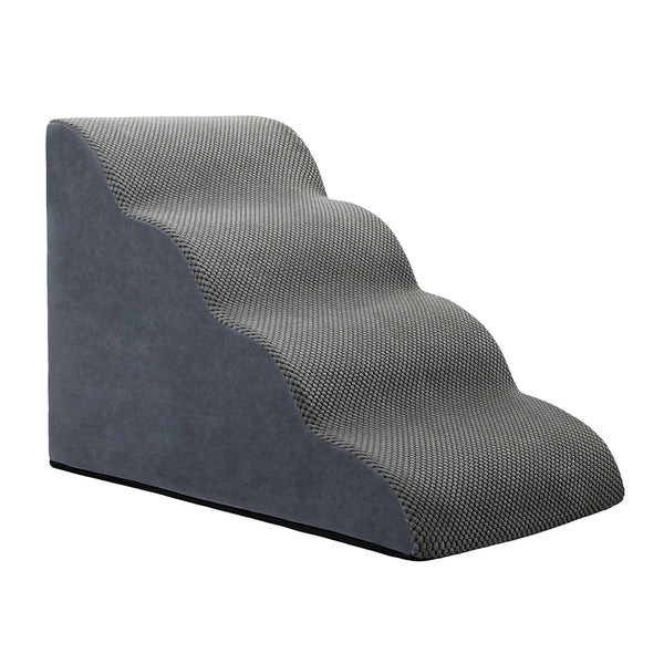 Pawz 4 Step Pet Stairs For Dogs High Density Foam Grey Pet Transport