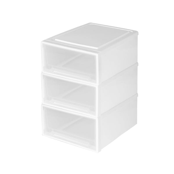 Storage Drawers Large Stackable Containers 3Pk Storage Boxes