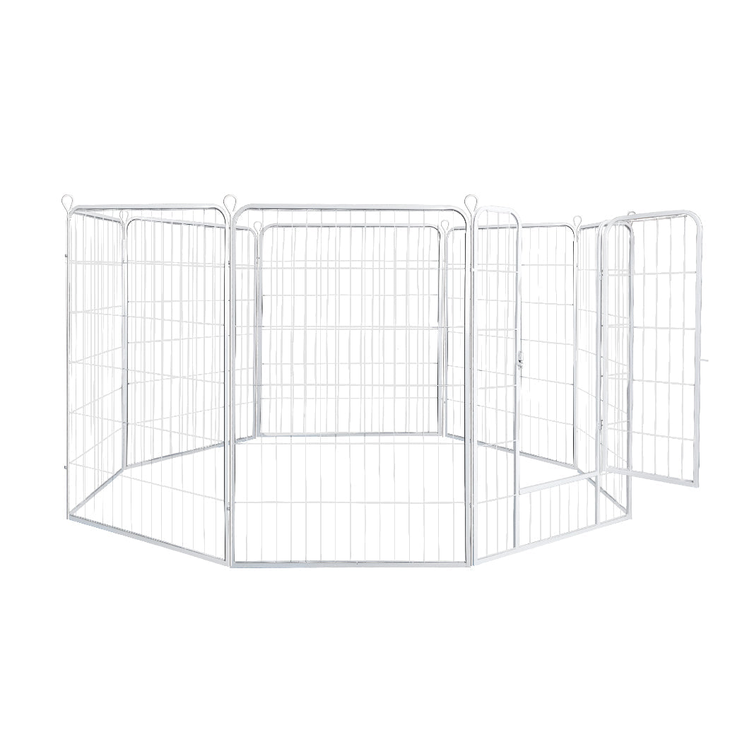 Pawz 8 Panel 48'' Pet Dog Playpen Puppy White 4Kg Chicken Fences & Pens