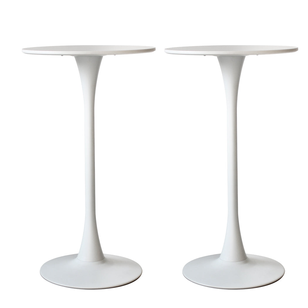 Levede 2X Round Bar Table Pub Tables White Bar Tables
