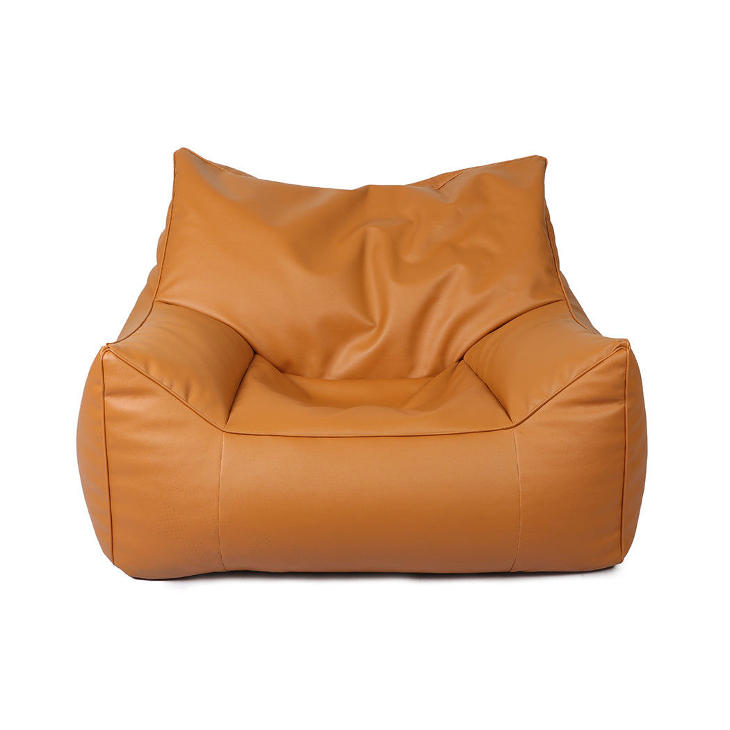 Marlow Bean Bag Chair Cover Pu Indoor Brown Bean Bags & Inflatables
