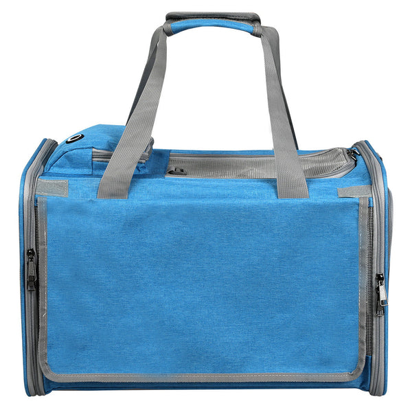 Pawz 3 In 1 Pet Soft Crate Dog Cat Carrier M Size Blue Small Animal Supplies