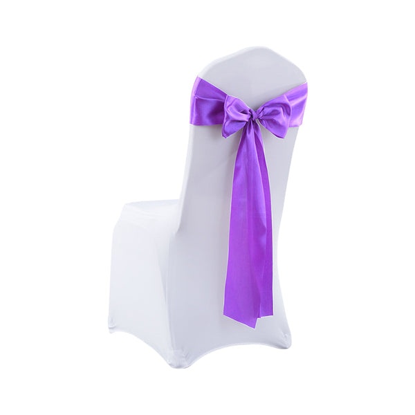20X Multicoloured Satin Chair Sashes Lavender Chair Covers