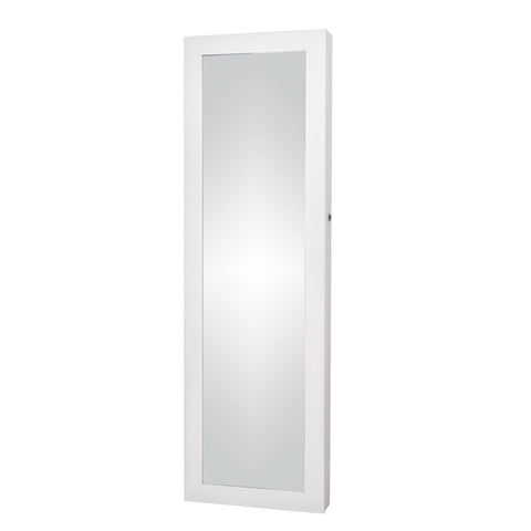 Veile Studios Levede 37Cm X 8.7Cm 120Cm Mirror Jewellery Cabinet Makeup White Jewellery Holders & Organisers