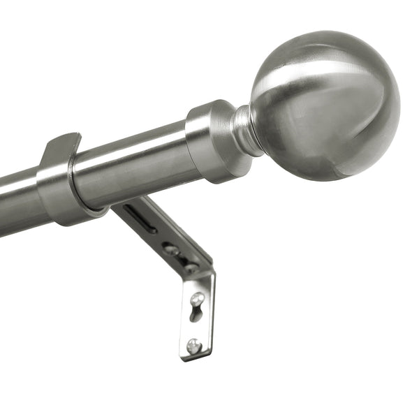 Marlow Steel Curtain Rod Satin Nickel Quiet Rail For Smooth And Stylish Window Treatments Curtain Poles & Accessories