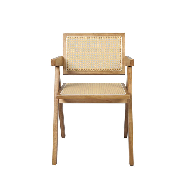 Levede 8X Dining Chair Solid Wood Rattan Dining Chairs