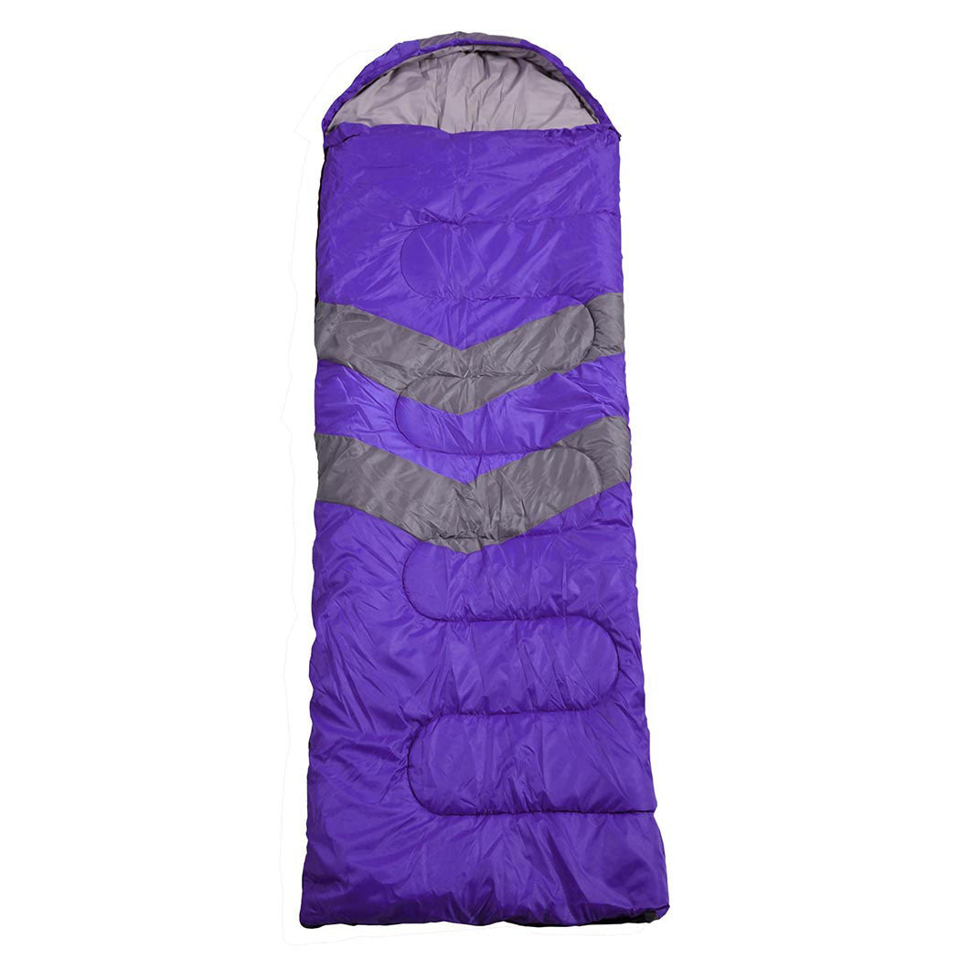 Mountview Single Sleeping Bag Bags Outdoor Purple Sleeping Bags