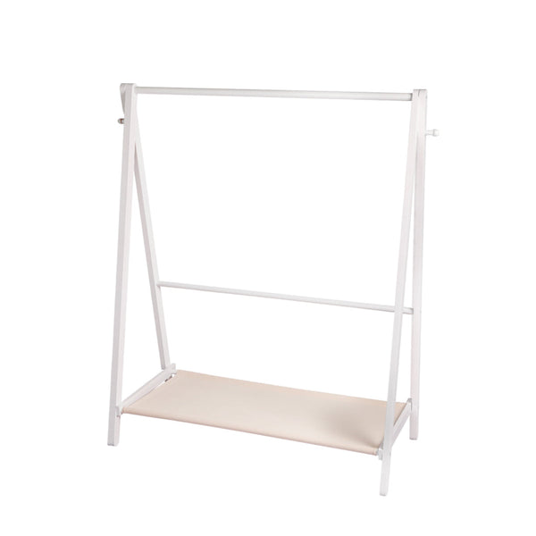 Levede Clothes Rack Wooden Wardrobe White Stylish Storage Organizer Wardrobes