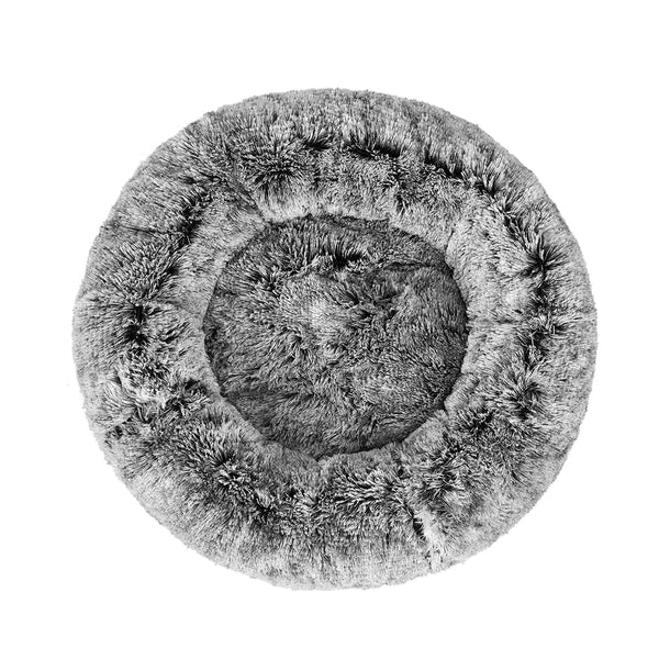 Pawz Pet Bed Cat Dog Donut Nest Calming M Charcoal Medium Pet Beds