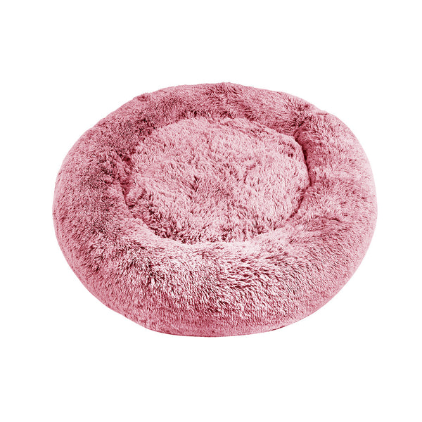 Pawz Pet Bed Memory Foam Dog Donut Pink Medium Pet Beds