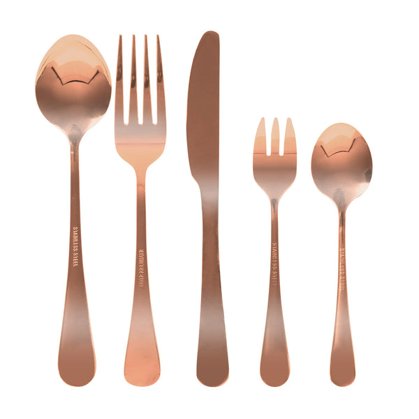 Stainless Steel Cutlery Set Glossy Knife Rose Gold Cutlery Sets