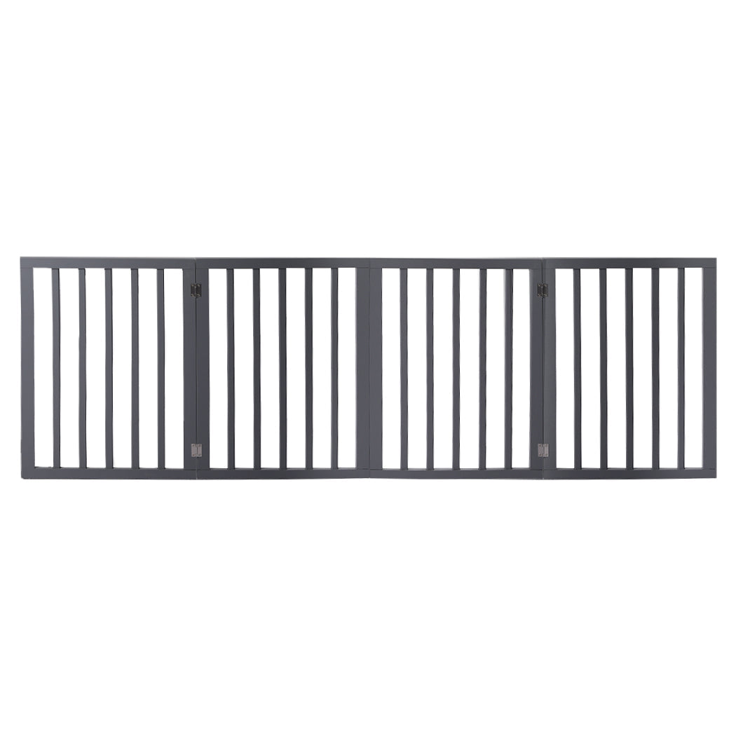 Pet Gate Dog Fence Retractable Grey 185Cm X 60.5Cm 1.8Cm Fences & Pens