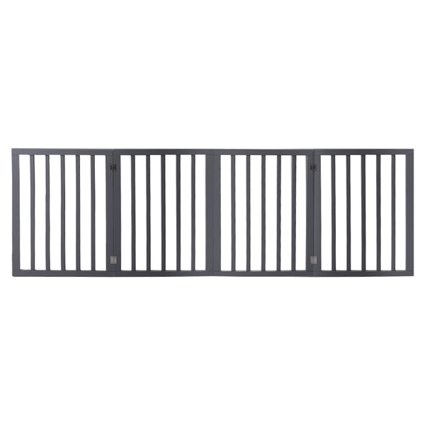 Pet Gate Dog Fence Retractable Grey 185Cm X 60.5Cm 1.8Cm Fences & Pens
