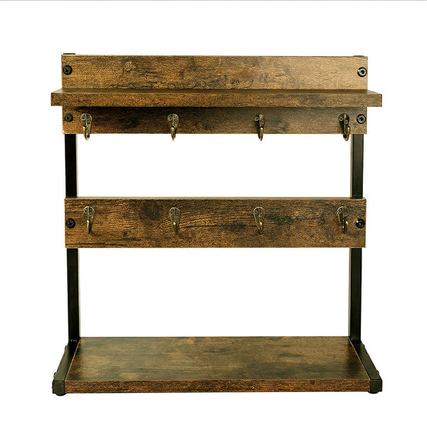 Levede 2 Tier Industrial Mug Holder Stand With 8 Hooks & Shelf Other Kitchen Storage