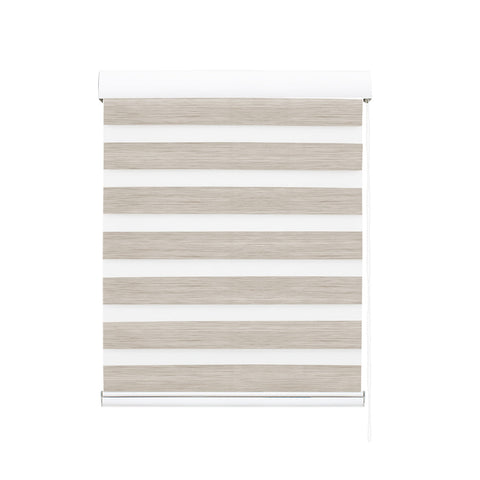 Marlow 1X Blackout Zebra Roller Blind Curtains 90X210cm Beige Curtains & Drapes