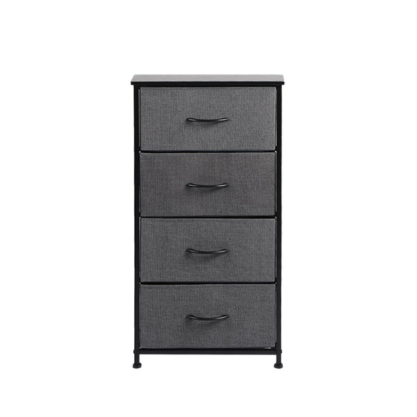 Levede Storage Cabinet Tower Chest Dark Grey Cabinets & Cupboards