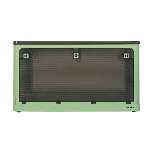 Storage Box Plastic Stackable Container L Green Large Storage Boxes