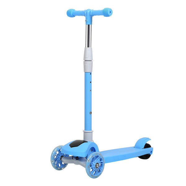 Bopeep Foldable Kids Scooter Led Music Blue Push Scooters