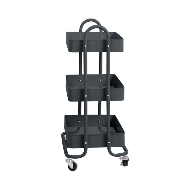 3 Tiers Kitchen Trolley Cart Grey Kitchen Carts
