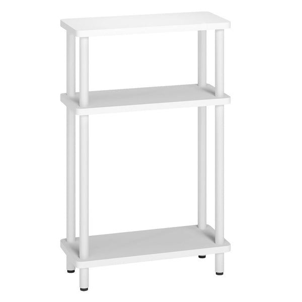Levede 3 Tier Modern Side Table White Mdf & Metal Frame 40X18x62.5Cm Side Tables